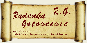 Radenka Gotovčević vizit kartica